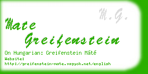mate greifenstein business card