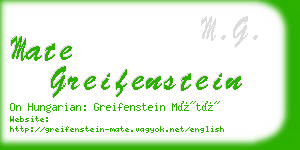 mate greifenstein business card